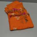 Floerns Women's Floral Embroidery Scarves Scarf Shawl Sunscreen Shawl Wrap (Orange)