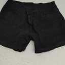 Womens Plus Size Jean Shorts Stretchy High Waisted Distressed Fold Hem Denim Shorts (22 Plus, Black-112)