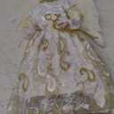 Christmas Tree Topper, 12" Angel Treetop with Lights and Remote Control Timer, Christmas Tree Decoration for Holiday Ornament and Home Decor, Gold