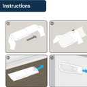 Sideways Floor Wall Air Vent Deflector for Under Furniture Heat and Air Deflecting, Fits Vents 3" - 7" Wide, Also Extends Lengthwise up to 17.5", Foam Tape for Tight Seal
