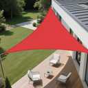 12' x 12' x 17' Red Triangle Shade Sail Awning for Outdoor Patio, Garden and Backyard Sun Protection Awnings
