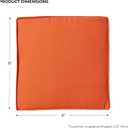 Outdoor 18 inch Square Patio Dining Chair Pads Comfortable Fiber-Filled Seat Cushions with Ties, Reversible Polyester Fabric - Rust, Set of 4