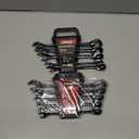 DISEN 10Pcs Ratcheting Wrench Set SAE & Metric Ratchet Wrench Set with Rack Organizer, Premium CR-v Steel, 12 Point, 72 Teeth,Box End and Open End Ratcheting Wrench Set,Metric 10-15mm&SAE 3/8''-5/8''