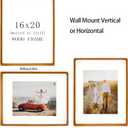 16x20 Picture Frames Teak Solid Wood Vertical Horizontal Standing Display Photos 11x14 with Mat or 16x20 Without Mat Lovely Gift for Desk Tabletop Wall Mount Gallery Poster Frame Y20, 16x20 matted to 11x14