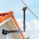 NiHome Adjustable Roof Mounting Kit for Starlink Standard Gen 3, 3-Way Adjustable Pole Adapter for Precise Antenna Alignment, Wall or Roof Installation, Includes Screws for Concrete and Wood Walls