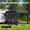 12X12 Pop Up Canopy Tent,Heavy Duty One Person Set Up Event Tent,Removable Pockets Sidewall, Easy Up Canopy with One Push Button for Extra Storage,Grey