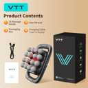 VTT 16 Head Massage Gun Deep Tissue, Percussion Muscle Massager with 16 Heads, 3 Modes & 30 Intensities,Quiet Handheld Massager for Back Neck Shoulder Legs Muscle Pain Relief