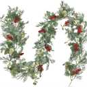 DearHouse 6Ft Pine Garland Christmas Decoration, Artificial Greenery Garland, Artificail Pine Christmas Garland for Holiday Season Mantel Fireplace Table Runner Centerpiece Decor
