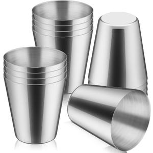 Mimorou 100 Pcs Stainless Steel Shot Glasses Cups, 1 Ounce Unbreakable Metal Silver Reusable Drinking for Camping Travel Coffee Tea Whiskey Liquor Barware Gift