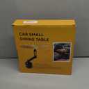 Car Food Cup Holder Tray - 360° Rotating Car Table and Car Seat Tray, Detachable Wooden Car Desk for Laptop and Food Tray, Compatible with Tesla Model Y/3/S, Ford F150/Explorer (Brown, 11.8")