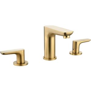 Deck Mount Tub Faucet Brushed Gold, 3 Hole Tub Faucet Set for Bathroom Sink, Brass Roman Bath Tub Faucets, Gold Bathtub Faucet Set, 2 Handle Deck Mount Bath Faucet Filler with Valve - Huifeidezhu