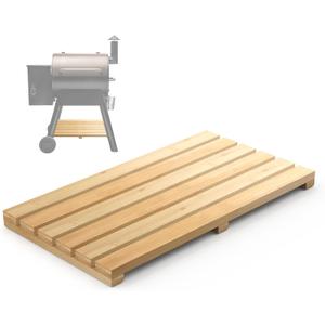 Pellet Grill Storage Shelf Compatible with Traeger Pro Series 22 or 575 Pellet Grills, Bamboo Grill Bottom Shelf for Traeger Pellet Grill Accessories to Provide More Storage Space