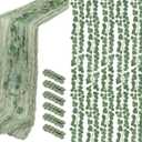 Tioncy 6 Pcs Sage Green Centerpieces for Table 35 Inch x 10 ft Cheesecloth Table Runner Boho 10 ft Artificial Eucalyptus Garland Vines for Bridal Shower Wedding Spring Holiday Birthday Decoration