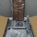 Furnulem Tall Dresser with 6 Drawers,Vertical End Table and Nightstand for Bedroom,Industrial Dorm Bedside Furniture with Fabric Storage Drawer Organizer in Living Room,Closet,Entryway(Rustic Brown)