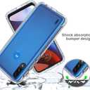 Compatible with Moto E7 Power Case, Moto E7i Power XT2097 Case with Tempered Glass Screen Protector, Full Body Shockproof Clear Flexible Protective Cover Case for Motorola Moto E7 Power (clear)