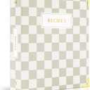 Aesthetic Recipe Binder with Waterproof Cover - The Perfect Recipe Book with Plastic Sleeves to Write in Your Own Recipes - Quality Blank Cookbook Binder, Cards incl. (Beige)