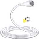 Frienda Faucet Adapter Hose Attachment for Sink, 8Ft PVC Tube with Adjustable Faucet Connector, Hose Clamp, Zip Tie, Portable Water Transfer Accessories for Sink, Bucket, Outdoor Clean