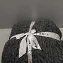 Soft Chunky Knit Blanket, 50X60 in Handmade Thick Chenille Yarn Throw Without Shedding & Raveling, Aesthetic & Cozy Home Decor with Couch Sofa Bed, Gift Pack, Dark Grey