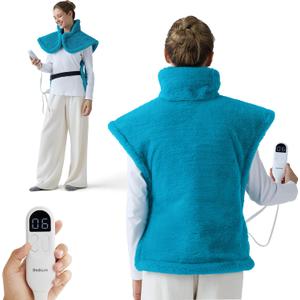 Bedsure Heating Pad for Neck and Shoulders and Back - Birthday Gifts for Women Men Mom Mens, FSA Eligible Items, Electric Heated Pad for Full Body, ETL Certified, Extra Large 24"x33", Blue