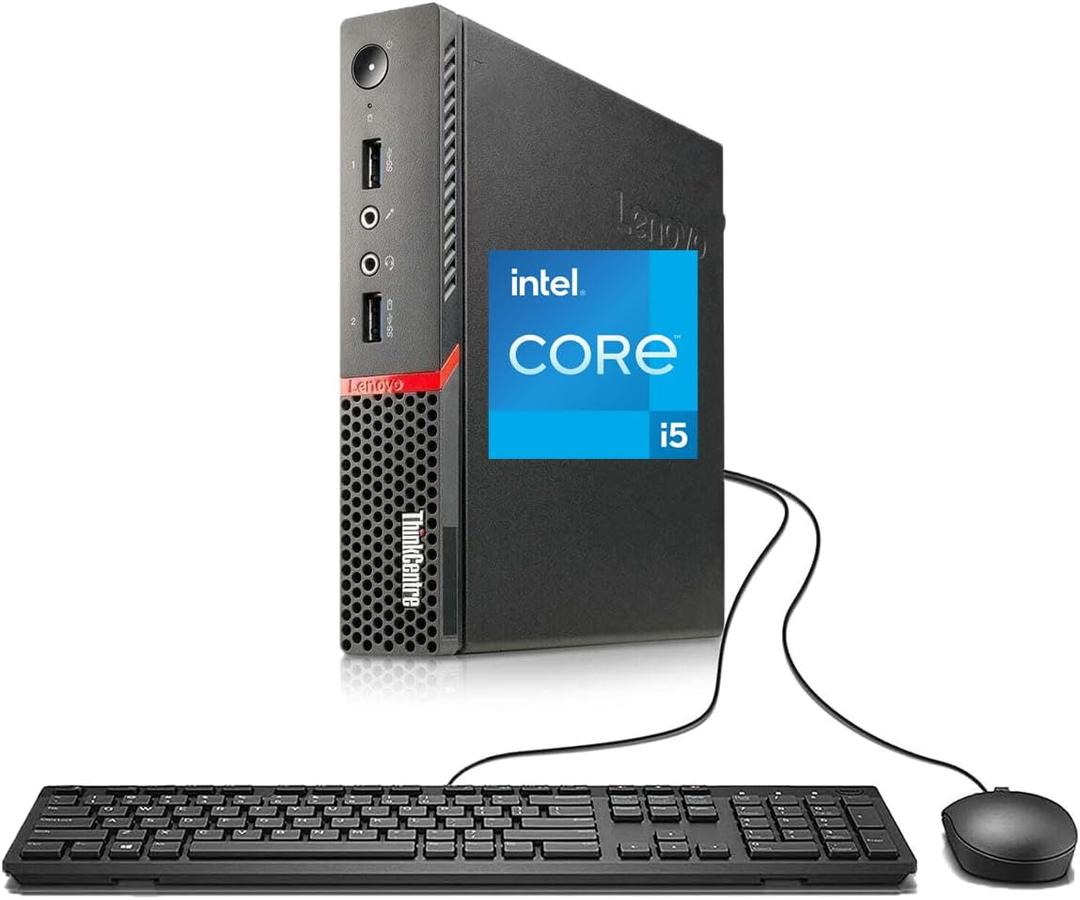 Lenovo ThinkCentre M900 Tiny Desktop Computer Micro PC, Intel Core i5-6500T Up to 3.1 GHz, 16GB RAM, 256GB SSD, USB 3.0, DisplayPort, WiFi, BT Windows 11 Pro 