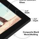 Americanflat 14x20 Picture Frame with Polished Plexiglass - Signature Collection - Gallery-Style Frames Made of Engineered Wood - Photo Frame for Wall Display - Black