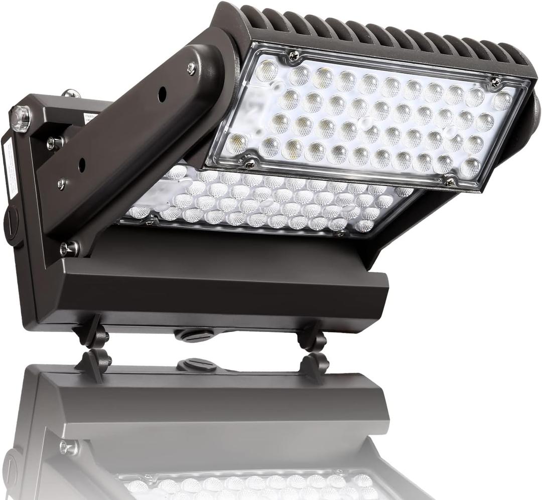 Rotatable LED Wall Pack Light with Dusk to Dawn Photocell, 120W 16800LM 600-800W HPS/HID Equiv., 5000K Daylight ETL Commercial Outdoor Security Lighting for Warehouse, Entrance, Parking, Garage
