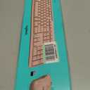 Logitech MK270 Wireless Keyboard and Mouse Combo for Windows, 2.4 GHz Wireless, Compact Mouse, 8 Multimedia and Shortcut Keys, 2-Year Battery Life, for PC, Laptop - Rose