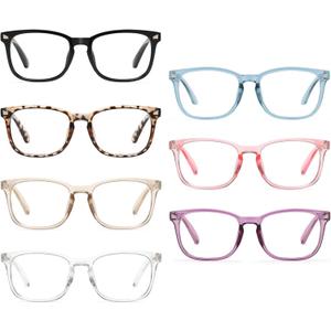 CCVOO Reading Glasses for Women/Men, Eyeglasses, Blue Light Readers for Women/Men, Computer Eye Glasses, Cheaters (7 Pack Mix)