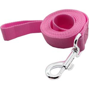 2 x Nylon Dog Training Leash, Traction Rope, 4Ft /5 Foot /6 Feet Long, 5/8 inch 3/4 Inch 1 Inch Wide, for Small and Medium Dogs (Pink, 1'' x 20 FT)