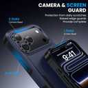 Magnetic for iPhone 17 Pro Max Case, Heavy Duty Protection, 23ft Military-Grade Drop Protection, Compatible with MagSafe, Tough Non-Slip, Matte Surface Phone case for iphone 17 Pro Max 6.9", Deep Blue