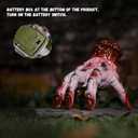 Halloween Animatronics Crawling Zombie Hand Decorations - Sound Activated with Creepy Sound, Scary Move Haunted House Holiday Severed Hand Decor Horror Prop for Indoor/Outdoor, Yard Lawn