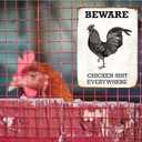 6 Piece Metal Signs Chicken Signs for Funny Coop Decor Signs for Outdoor Decor Farm Plaque Yard Chicken Coop Gift for Chicken Lovers Chickens Plaque 8x12 Inch