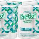 Amazon Brand - Presto! Kitchen Paper Towels - Flex-a-Size, 128 Sheet Family Roll, 8 Rolls (4 Packs of 2), White