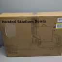 HOPERAN Dual-Sided Heated Stadium Seats for Bleachers with Back Support, 3 Levels Heating Stadium Seating for Bleachers Seat with Backrest, 5 Pockets Portable Stadium Chair for Outdoor (21", Black)