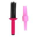 2PCS Curling Roll Comb, Curling Roll Comb for Curly Hair, 3 Different Sizes of Styler for Curly Hair, Hair Curling Roll Comb