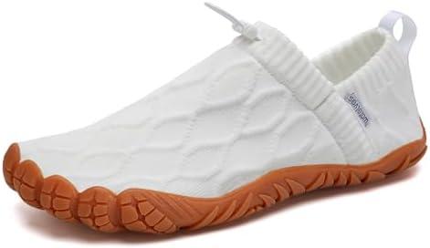WateLves Barefoot Water Shoes Women Men Minimalist Comfortable Walking Shoes Beach Outdoor Running Sneakers 14, White
