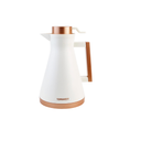 1L/34OZ Thermal Coffee Carafe Vacuum Flask with Double Wall Glass Liner (White)