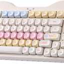 YUNZII C98 Wireless Mechanical Keyboard with Number Pad,99 Key BT5.0/2.4G/USB-C Hot Swap Gasket Mount with PBT MOA Keycaps,Custom RGB,Cute Cake Keyboard for Win/Mac (Beige, Candy Linear Switch)