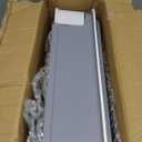 RIZZARI Stainless Steel Cat Box: Enclosed Design with High Walls - Light Gray - Teflon Non-Stick Coating - Large Anti Leakage Litter Pan for Odor Control for Living Room Garage