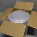 100PCS Clear Plastic Plates, Heavy Duty Disposable Plastic Plate with Gold Rim, Elegant 50 Dinner and 50 Dessert Plates for Wedding and Party