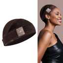 Dreamlover Wide Wig Grip Cap for Glueless Wigs, 2-in-1 Dark Brown Wig Caps with Adjustable Wig Grip Headband, 1 Piece