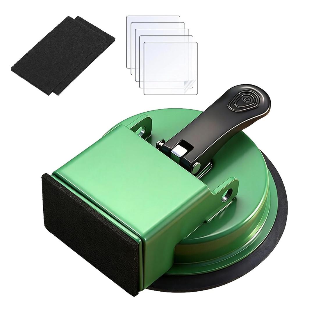 Heavy Duty Floor Gap Fixer Tool with Sticky Pads& Spare Felt Pads, Floor Suction Cup Tool for Gaps, Easy to Use, Compatible with Laminate, Solid Wood, Tile, Vinyl Flooring(Green)