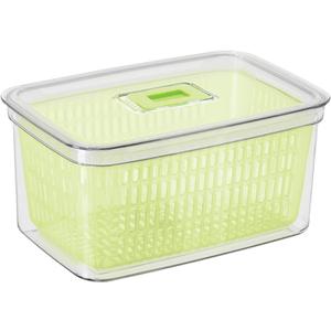 Oggi Store Fresh Veggie Bin- Kitchen Organization, Refrigerator Organizer Bins, Food Storage Containers, Vegetable Storage, Clear (Clear 12.25" x 8" x 6")