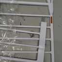 34" Tall Baby Gate No Drilling, Auto Close Dog Gate Indoor, White