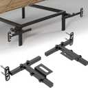 Universal Adjustable Headboard Brackets for Metal Bed Frame - Upgrade Movable Design, Heavy Duty Steel Welded Bed Frame Brackets, Footboard Extension Kit for Twin/Full/Queen/King