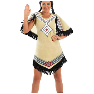 fun shack Native American Costume Women, Native American Dress for Women, Warrior Princess Costume Women L