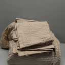 Bedsure 100% Cotton Duvet Cover Queen Size with Fitted Sheet - 4 Pieces Khaki Waffle Weave Duvet Covers, PureWowen Breathable Bedding Set Includes 1 Duvet Cover 90x90, 1 Fitted Sheet, 2 Pillow Shams