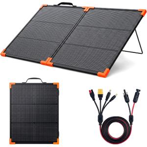 100W Portable Solar Panel, Lightweight Aluminum Frame Design Foldable Kit