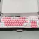 AULA 99 Key Keyboard, Wireless Gaming Keyboard Bluetooth Computer Keyboards Creamy Cute with Number Pad RGB Backlit Tri-Mode BT/2.4GHz/USB-C - Pink