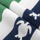 cabanana Large Beach Towel Oversized - Cotton Velour 35 x 70 Inch Sea Turtle Striped Terry Pool Towel, Cabana Soft Swimming Towel for Adults Women Men (Navy Feldspar)